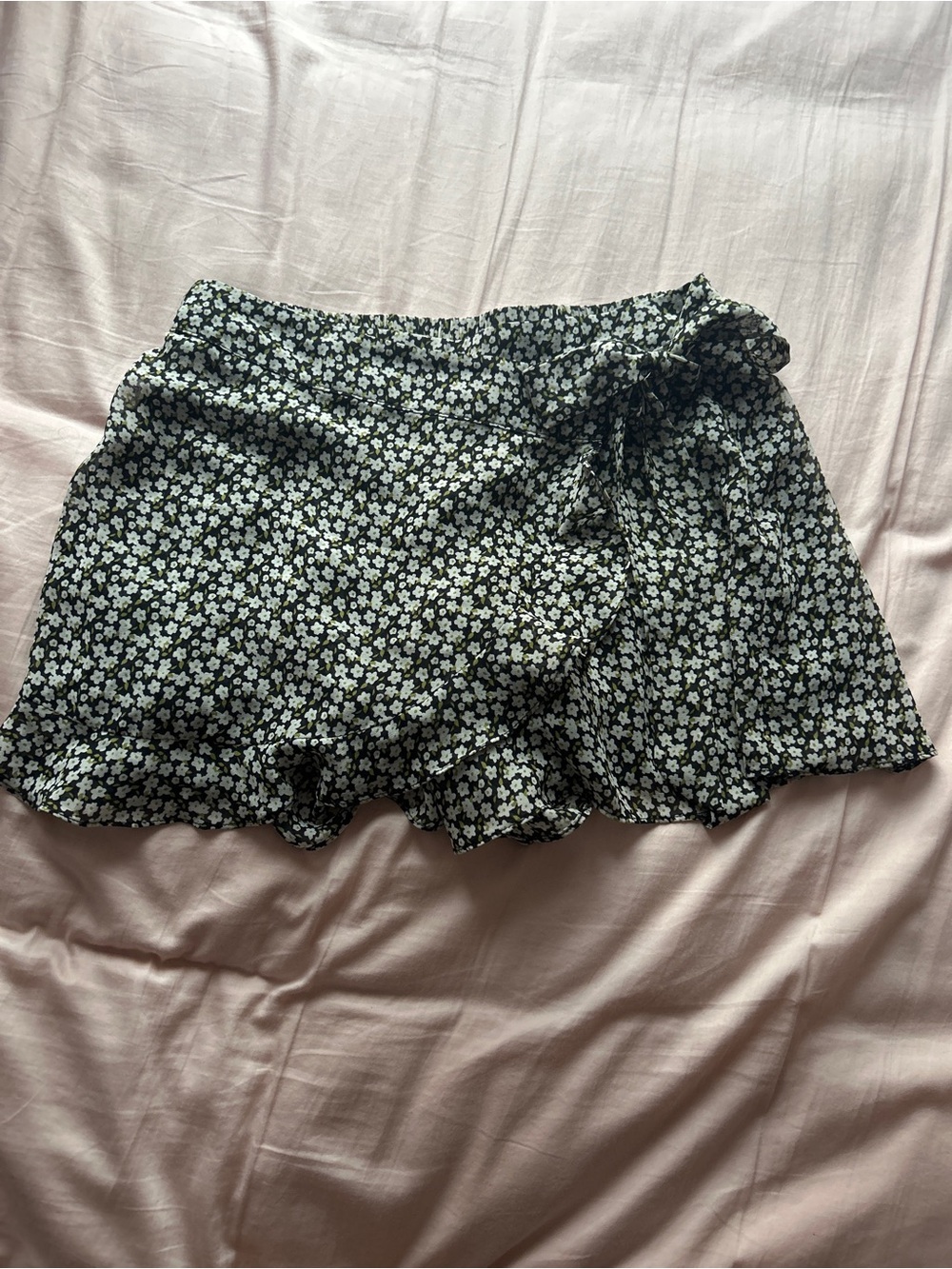 Grade and Gather Floral Wrap Mini Skort
